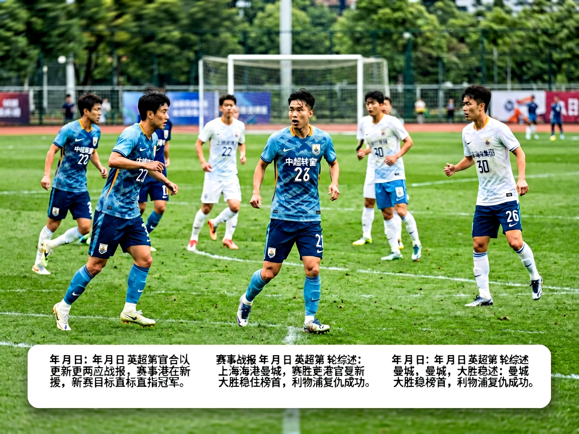 足球球队训练场景，球员在场地上进行战术演练